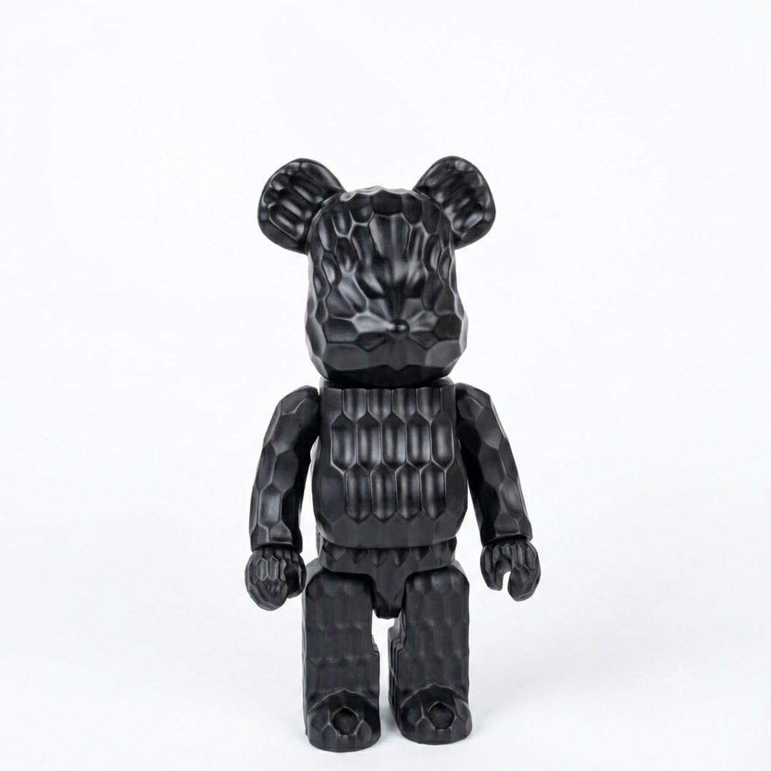BE@RBRICK Fragment Carved 400% (чёрное дерево) — деревянная фигурка, Чёрное дерево
