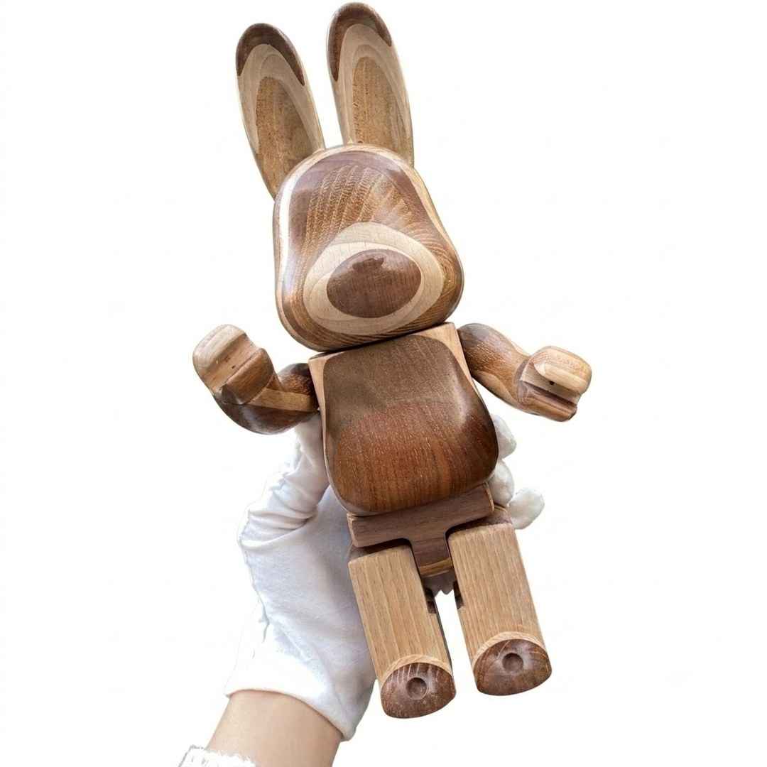 BE@RBRICK Karimoku Layer 400% — деревянная фигурка, Многослойный шпон