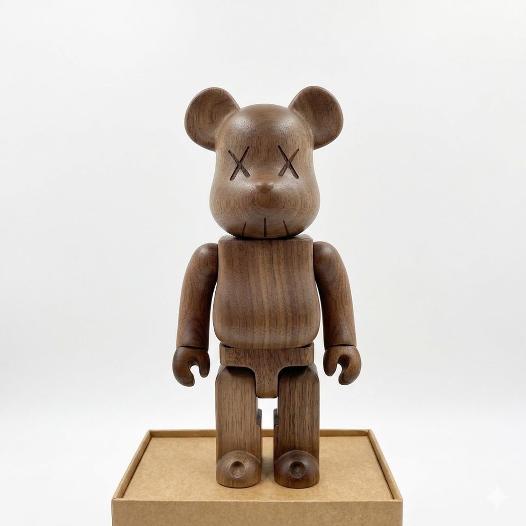 BE@RBRICK XX KAWS 400% — деревянная фигурка, фото 1